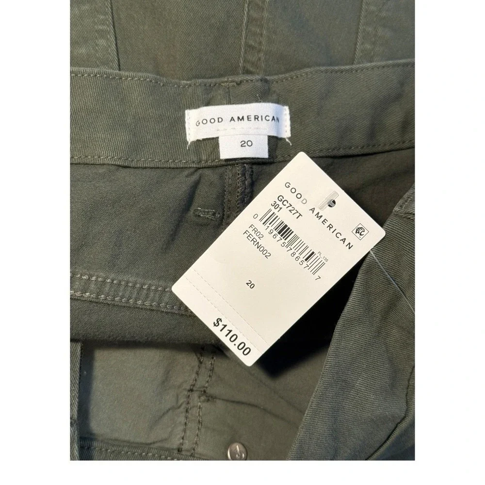 Good‎ American Good Classic High Rise Jeans Fern Green Size 20 Plus GC727T New